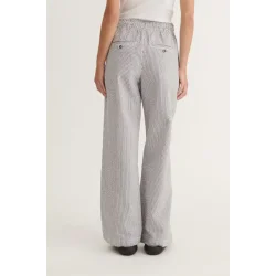 Basic Apparel - Asta Bukser - Bright White/Sky Captain