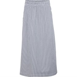 Basic Apparel - Asta Nederdel - Bright White / Sky Captain