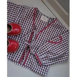 Sissel Edelbo - Astrid MINI Top - Brown Checks