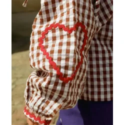 Sissel Edelbo - Astrid MINI Top - Brown Checks