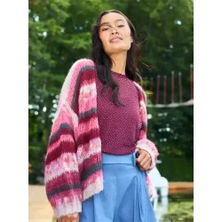 Black Colour - BCAlexis Tee - W/Stones - Plum