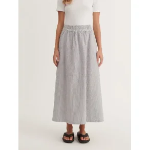 Basic Apparel - Asta Nederdel - Bright White / Sky Captain