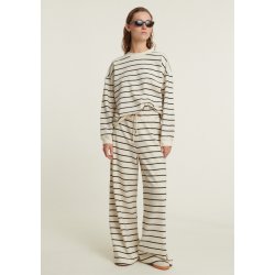 Basic Apparel - Anneli Oversized Tee LS Sweat - Birch/Black