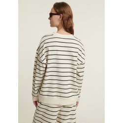 Basic Apparel - Anneli Oversized Tee LS Sweat - Birch/Black