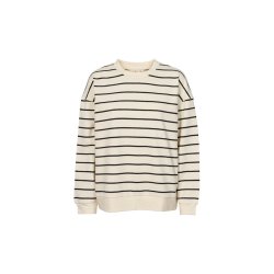 Basic Apparel - Anneli Oversized Tee LS Sweat - Birch/Black