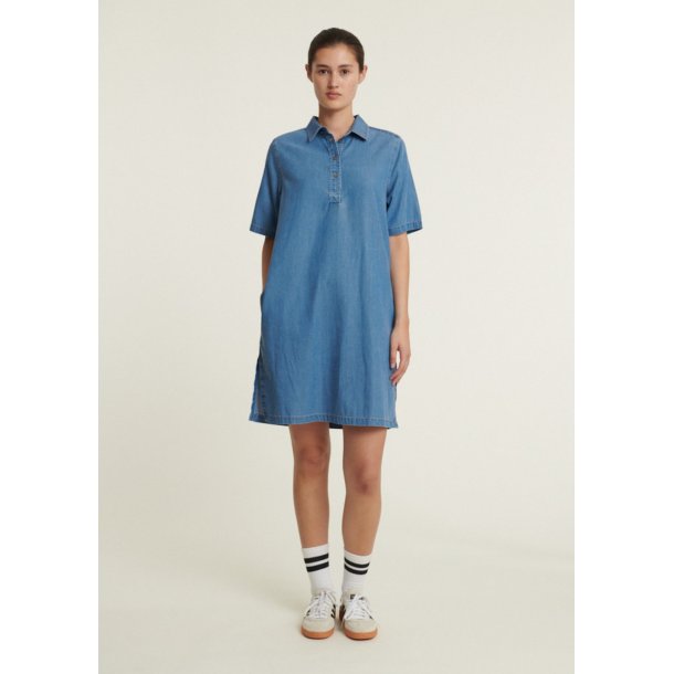 Basic Apparel - Bine Polo Dress - Light Denim