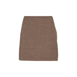 Basic Apparel - Dina Short Nederdel - Chocolate Torte / Pumic St