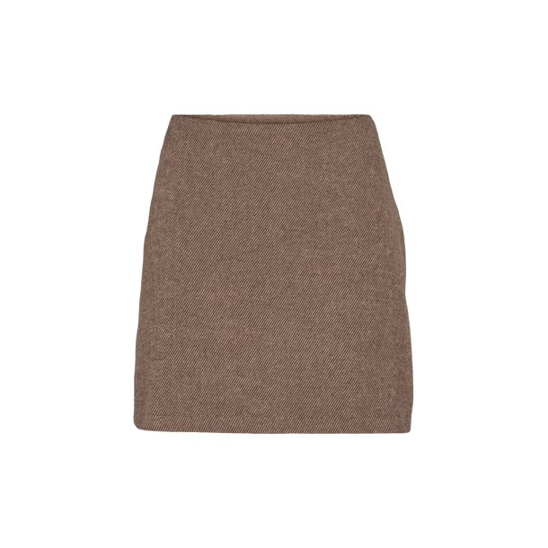 Basic Apparel - Dina Short Nederdel - Chocolate Torte / Pumic St