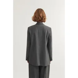 Basic Apparel - Marjorie Blazer - D. Grey Melange/Birch