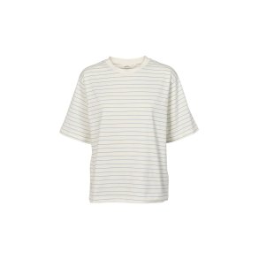 Basic Apparel - Raja Stripe Tee - Quiet Harbor / Whisper white