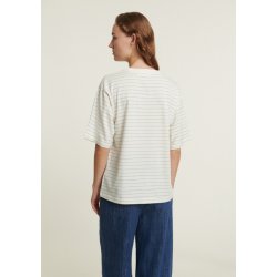 Basic Apparel - Raja Stripe Tee - Quiet Harbor / Whisper white
