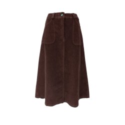 Black Colour - BCCora Corduroy Nederdel - Coffee