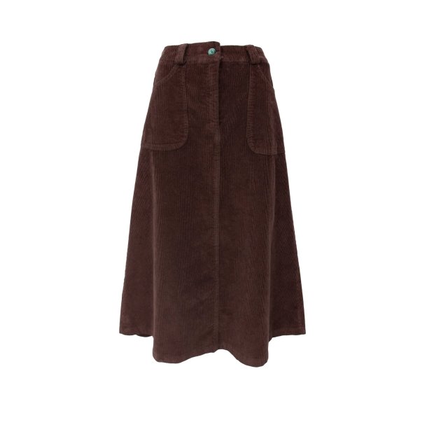 Black Colour - BCCora Corduroy Nederdel - Coffee