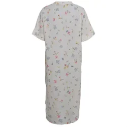 Black Colour - Melina Long Linen Kjole - Flower