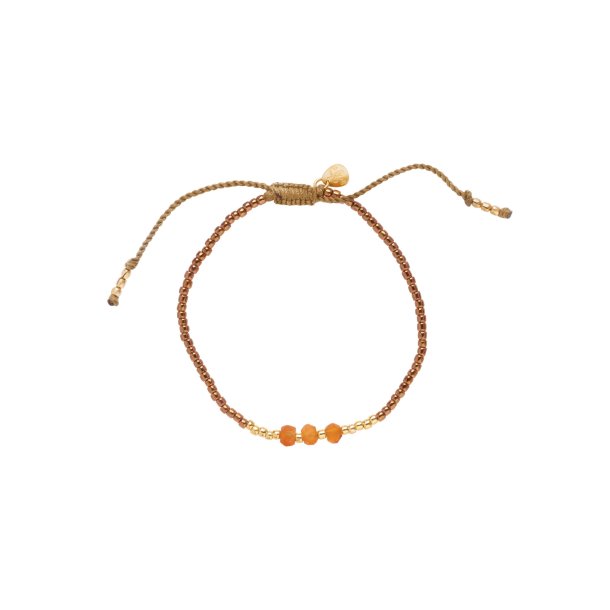 Beautiful Story - Decent Armbnd Gold - Carnelian  - Onesize