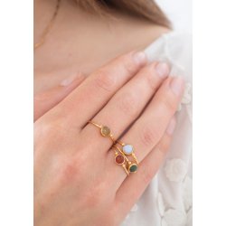 A Beautiful Story - Faithful - Guld Ring GP - Carnelian - Onesize