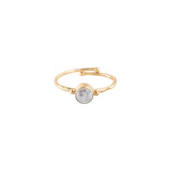 A Beautiful Story - Faithful - Guld Ring GP - Moonstone - Onesize
