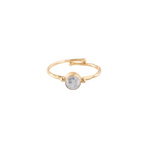 A Beautiful Story - Faithful - Guld Ring GP - Moonstone - Onesize