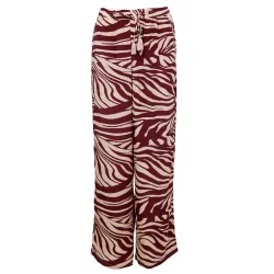 Black Colour - Luna Straight Bukser - Berry Zebra