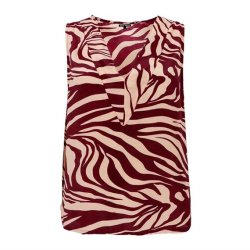 Black Colour - Luna Andrea S/S Top - Berry Zebra