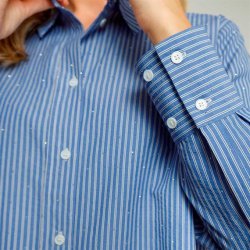 Black Colour - Starry simili skjorte - Blue