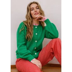 Black Color BCBella Strik Cardigan - Green