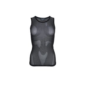 Black Colour - Alexis Mesh - Tank Top - Black