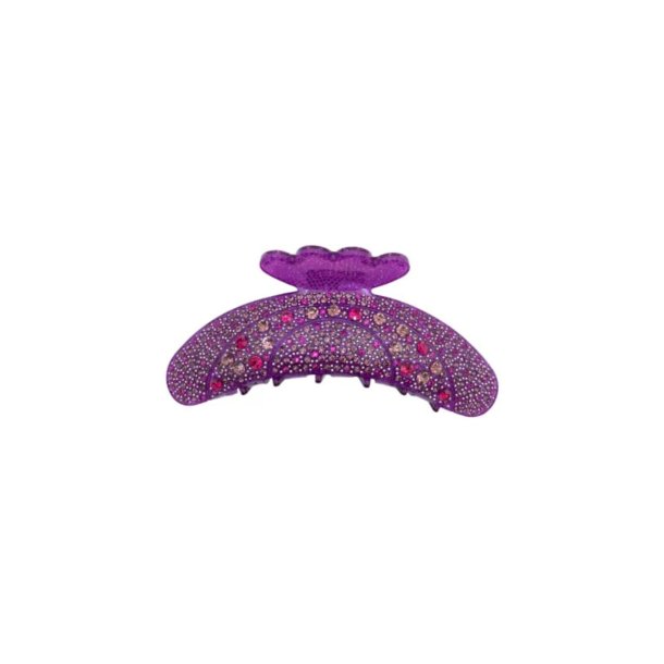 Black Colour - BCDiamond Big Rhinestone Hrklemme - Purple - Onesize