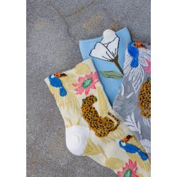 Black Colour - BCElke - Strmper - Beige animal - One size