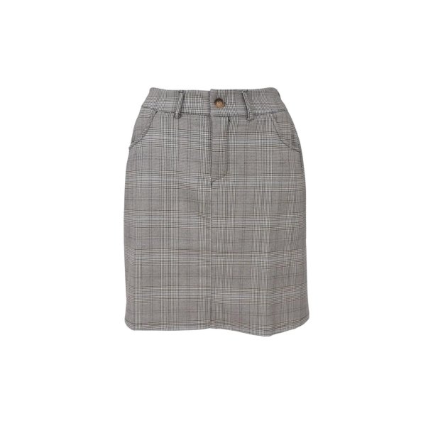 Black Colour - BCNikka Chequered Short Nederdel - Grey