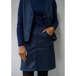 Black Colour - BCPark Kort Nederdel - Indigo Blue