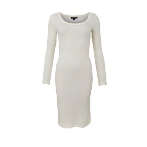 Black Colour - BCTea LS Slip Kjole - Off White 