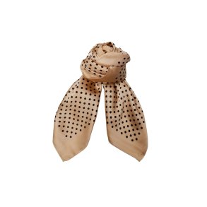 Black Colour - Bianca Mini Scarves - Frappe Dot - Onesize