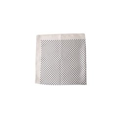 Black Colour - Bianca Mini Scarves - Off White Dot - Onesize