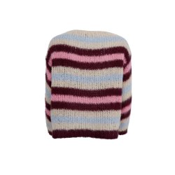 Black Colour - Effie Striped Jumper - Bluish Plum 