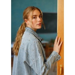 Black Colour - Fanny Jeans Skjorte Jakke - Lt. Denim - Onesize 