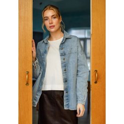 Black Colour - Fanny Jeans Skjorte Jakke - Lt. Denim - Onesize 