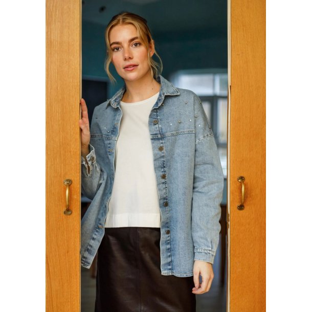 Black Colour - Fanny Jeans Skjorte Jakke - Lt. Denim - Onesize 
