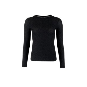 Black Colour - Faye Lurex Blouse - Black/Black