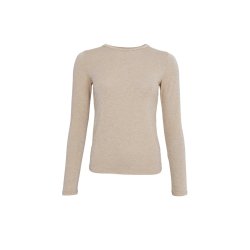 Black Colour - Faye Lurex Blouse - Nude