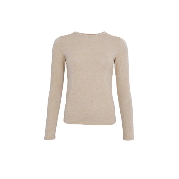 Black Colour - Faye Lurex Blouse - Nude