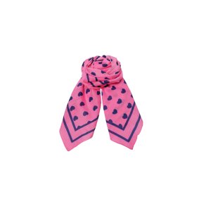 Black Colour - Laudia Love Mini Scarves - Pink Nacy -  Onesize