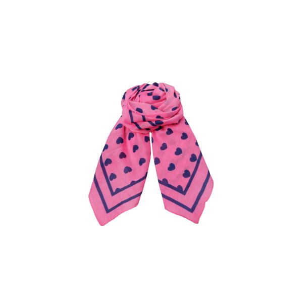 Black Colour - Laudia Love Mini Scarves - Pink Nacy -  Onesize