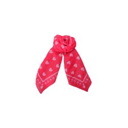 Black Colour - Laudia Love Mini Scarves - Red Pink -  Onesize