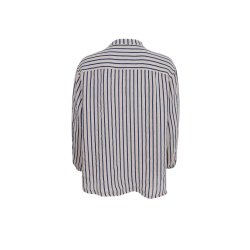 Black Colour - Melina L/S Shirt Blouse - Navy Stripe 