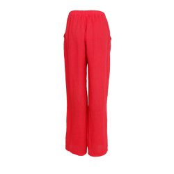 Black Colour - Melina Wide - Linen Bukser - Red