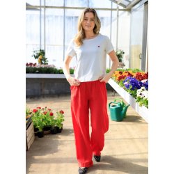 Black Colour - Melina Wide - Linen Bukser - Red