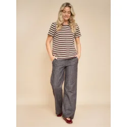 Black Colour - Missy SS T-shirt - Coffee