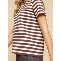 Black Colour - Missy SS T-shirt - Coffee