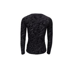 Black Colour - Zenia Mesh Blouse - Black